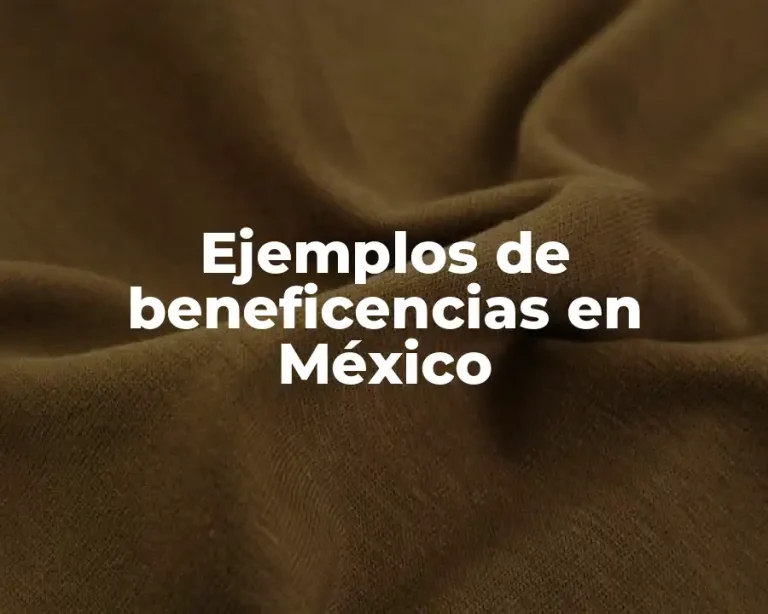Ejemplos de beneficencias en México