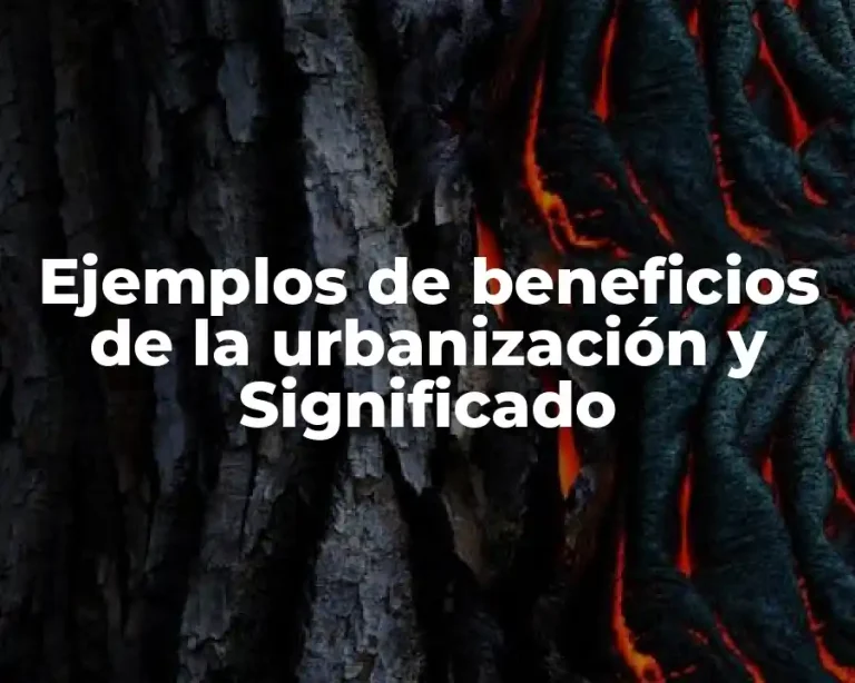 Ejemplos de beneficios de la urbanización y Significado