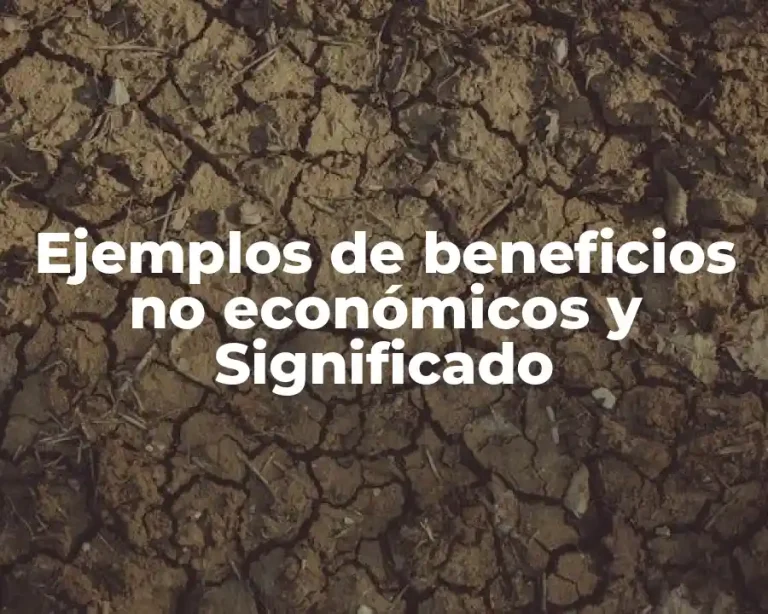 Ejemplos de beneficios no económicos y Significado