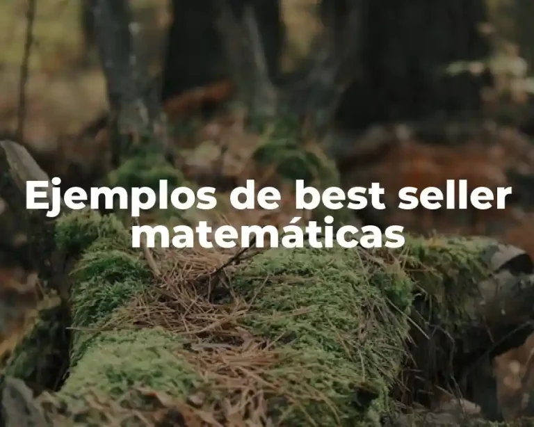 Ejemplos de best seller matemáticas