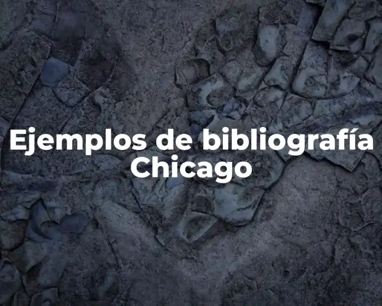 Ejemplos de bibliografía Chicago