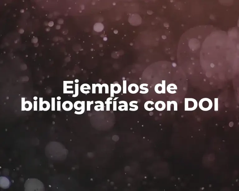 Ejemplos de bibliografías con DOI