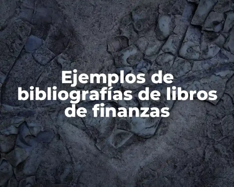 Ejemplos de bibliografías de libros de finanzas