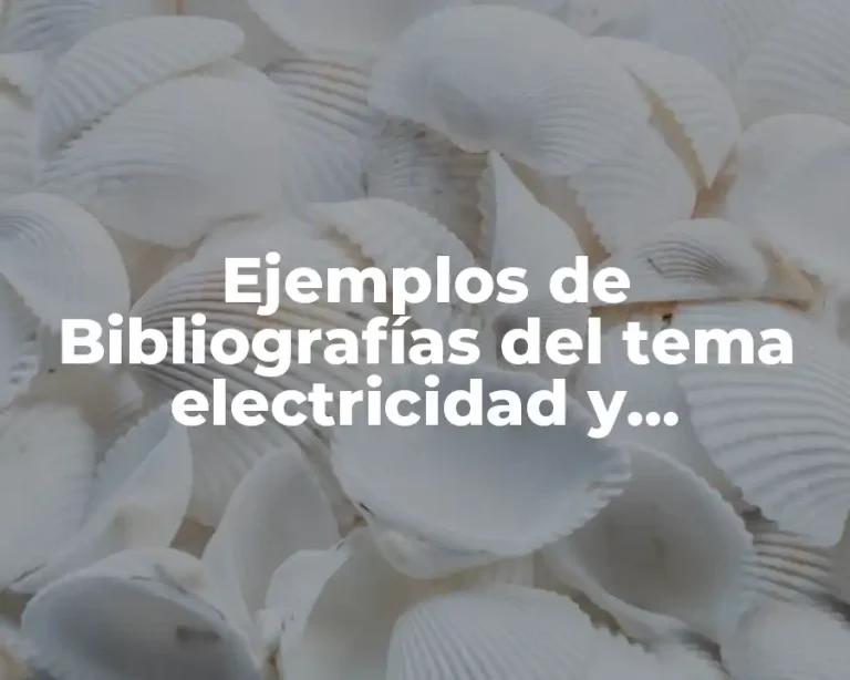 Ejemplos de Bibliografías del tema electricidad y magnetismo