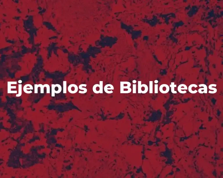 Ejemplos de Bibliotecas
