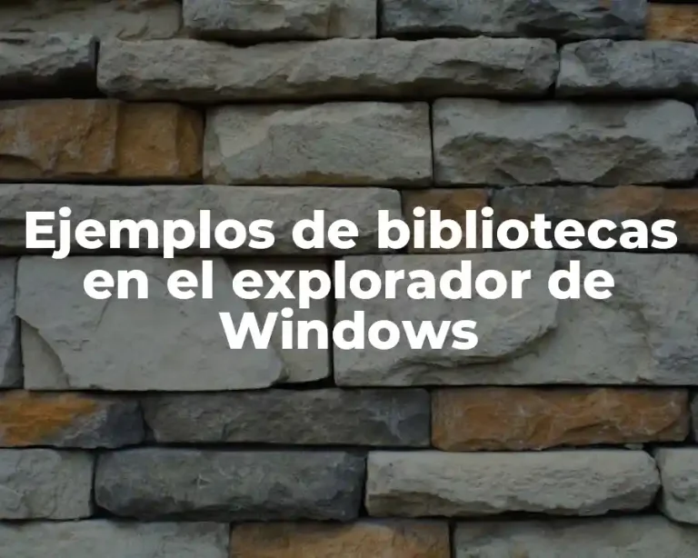 Ejemplos de bibliotecas en el explorador de Windows