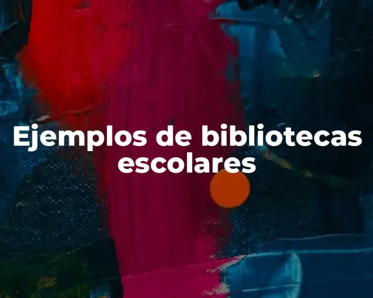 Ejemplos de bibliotecas escolares