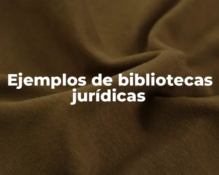 Ejemplos de bibliotecas jurídicas