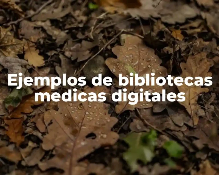 Ejemplos de bibliotecas medicas digitales