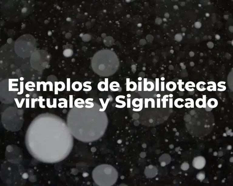 Ejemplos de bibliotecas virtuales y Significado