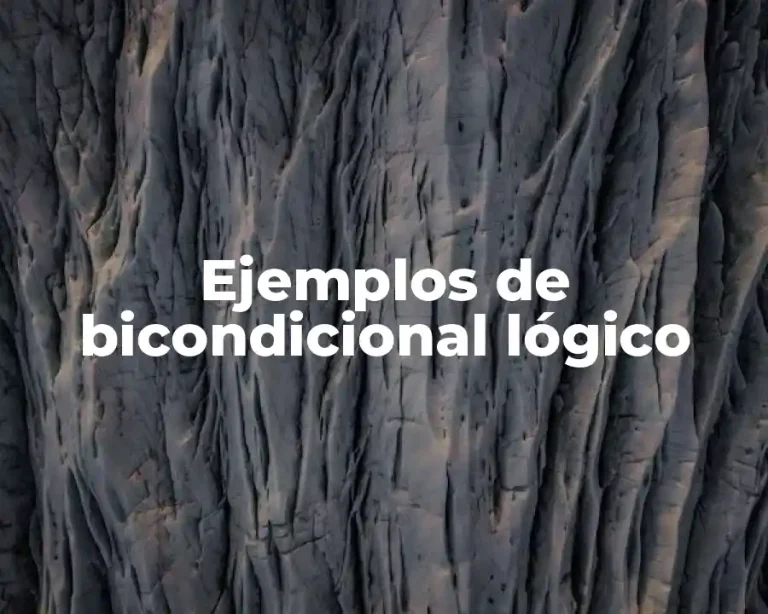 Ejemplos de bicondicional lógico