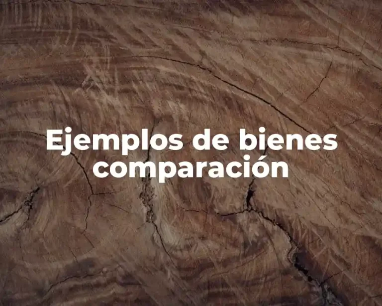 Ejemplos de bienes comparación