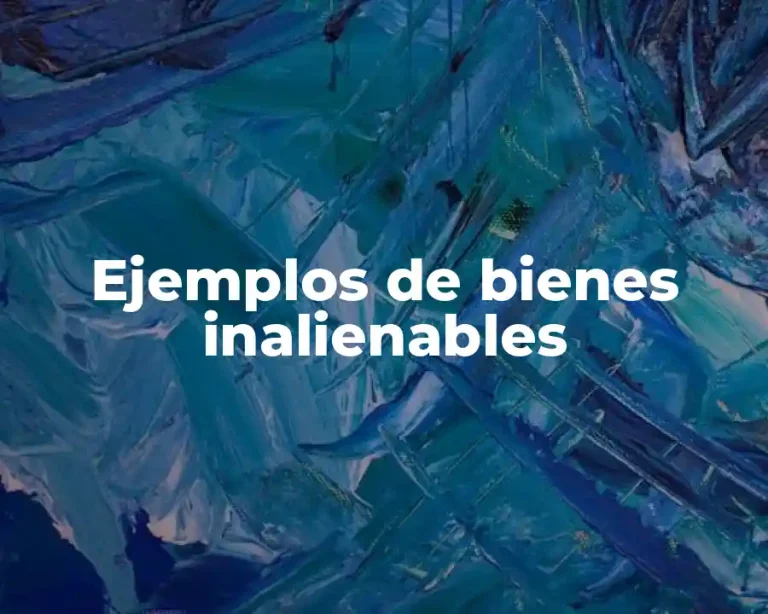 Ejemplos de bienes inalienables