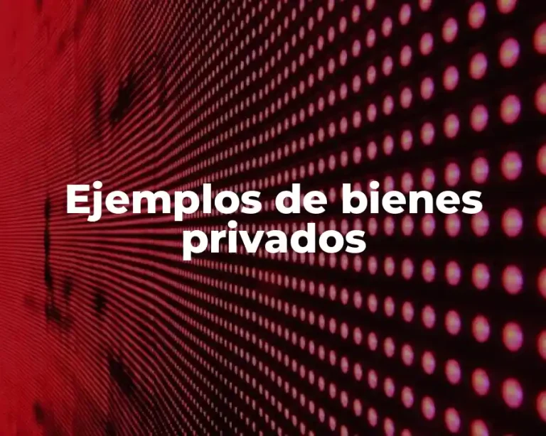 Ejemplos de bienes privados
