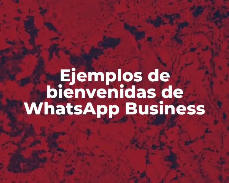Ejemplos de bienvenidas de WhatsApp Business