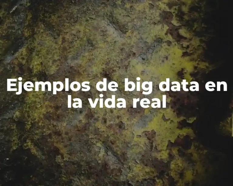 Ejemplos de big data en la vida real
