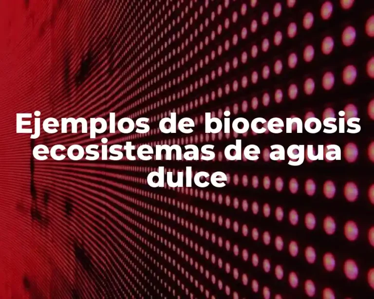 Ejemplos de biocenosis ecosistemas de agua dulce