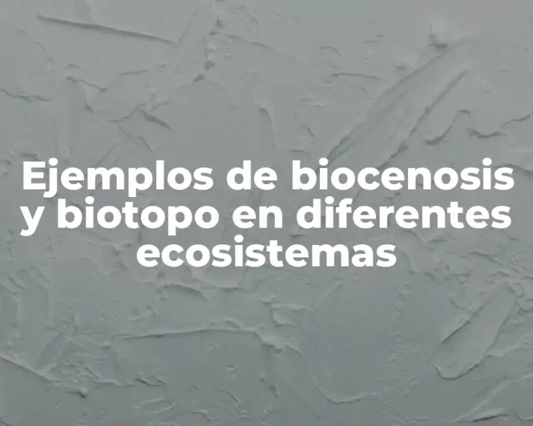Ejemplos de biocenosis y biotopo en diferentes ecosistemas