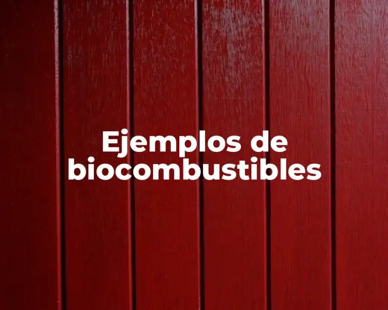 Ejemplos de biocombustibles