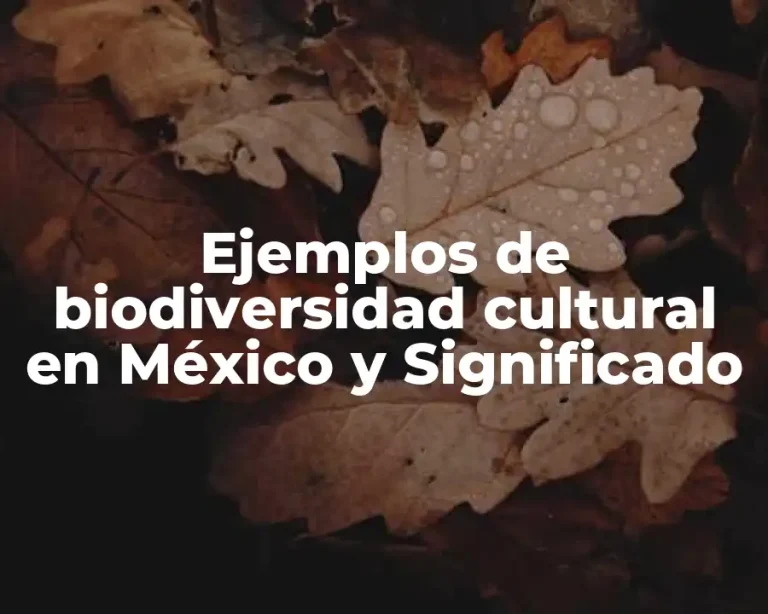 Ejemplos de biodiversidad cultural en México y Significado