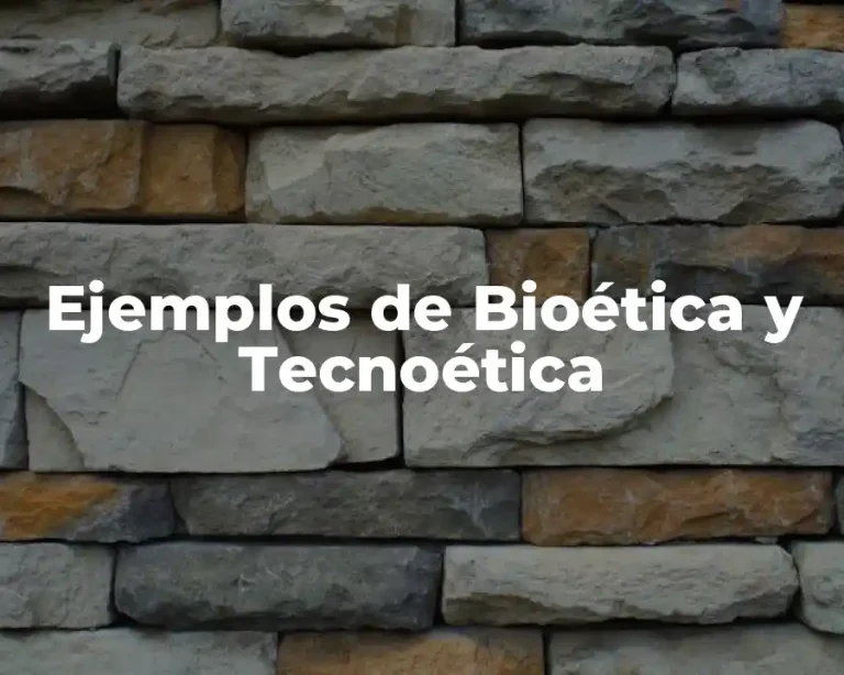 Ejemplos de Bioética y Tecnoética