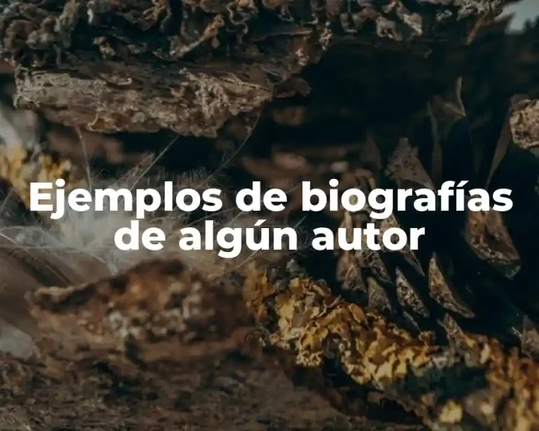 Ejemplos de biografías de algún autor