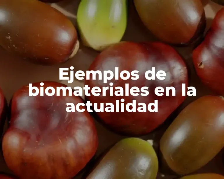 Ejemplos de biomateriales en la actualidad