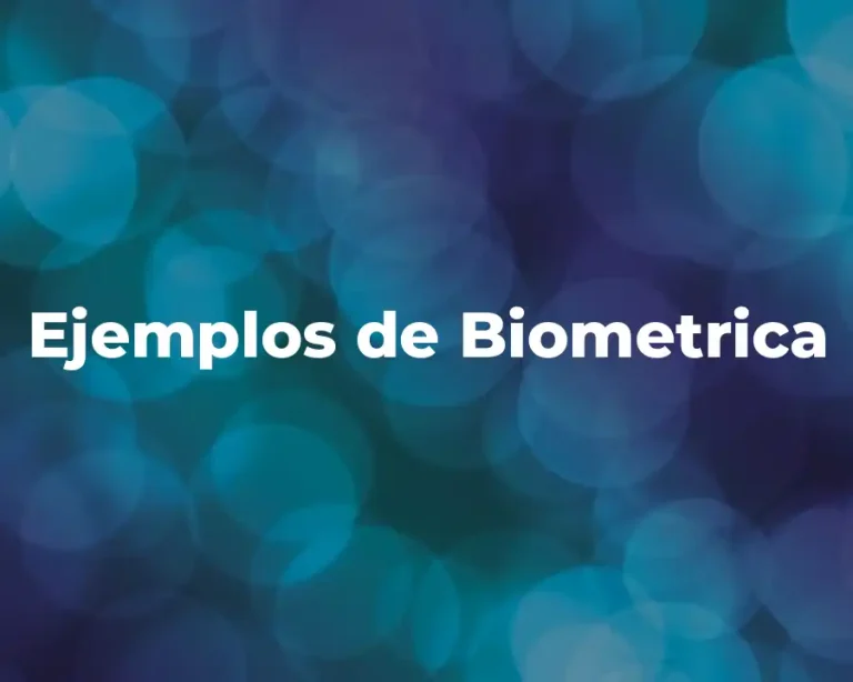 Ejemplos de Biometrica