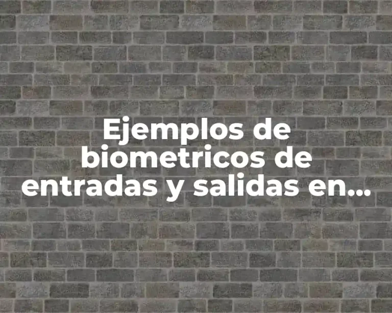 Ejemplos de biometricos de entradas y salidas en moviles