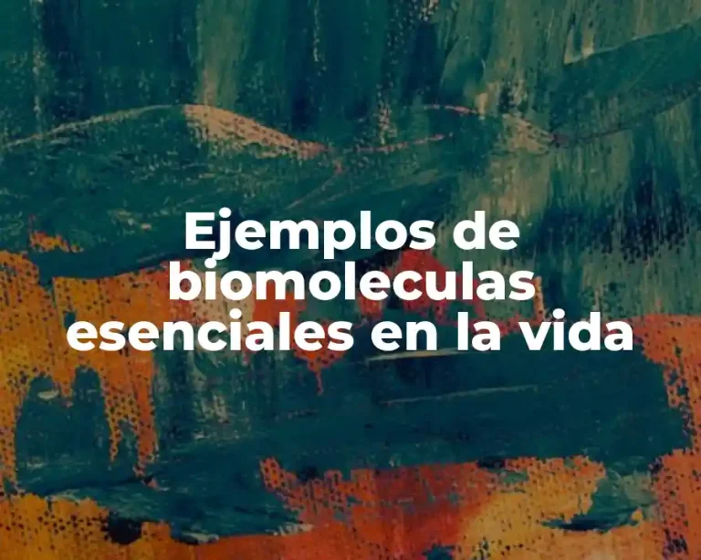 Ejemplos de biomoleculas esenciales en la vida
