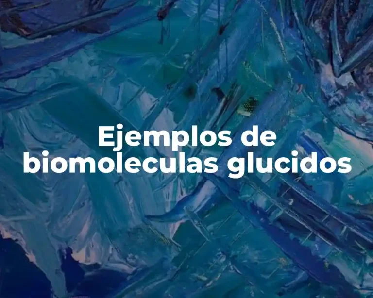 Ejemplos de biomoleculas glucidos