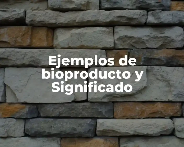 Ejemplos de bioproducto y Significado