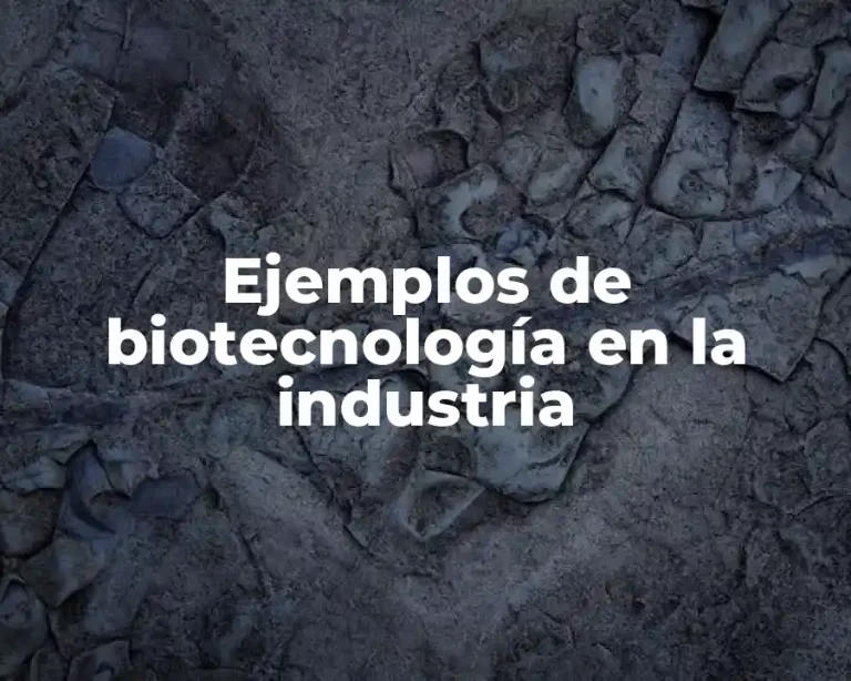 Ejemplos de biotecnología en la industria