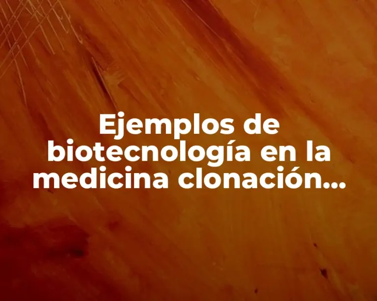 Ejemplos de biotecnología en la medicina clonación humana