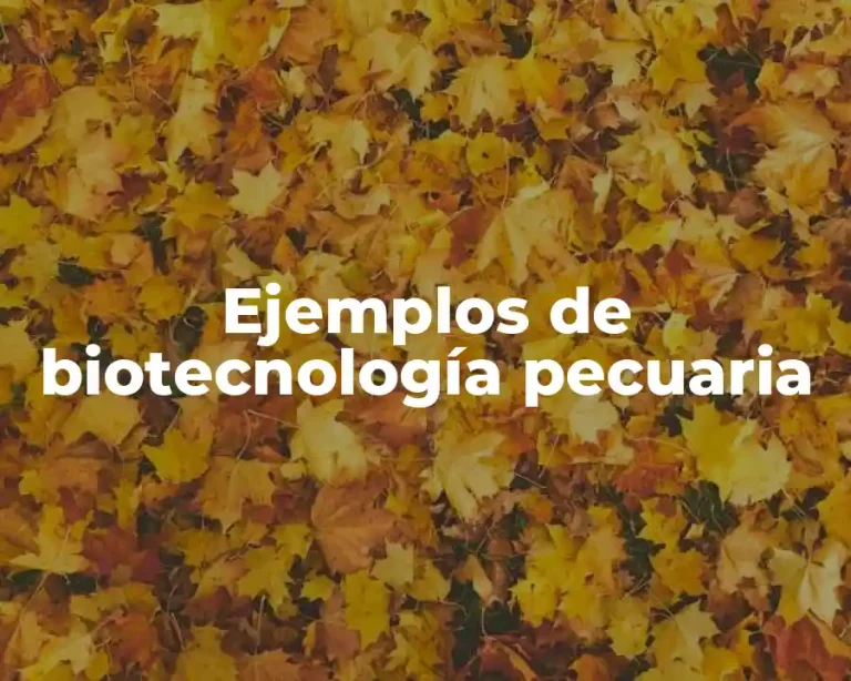 Ejemplos de biotecnología pecuaria