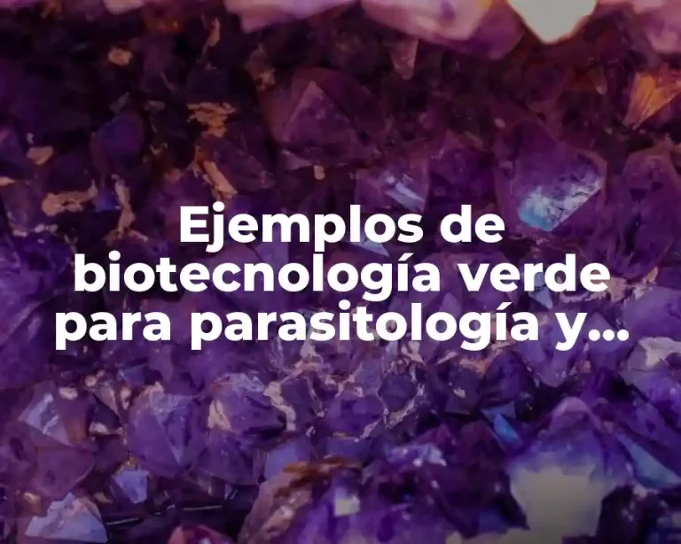 Ejemplos de biotecnología verde para parasitología y Significado