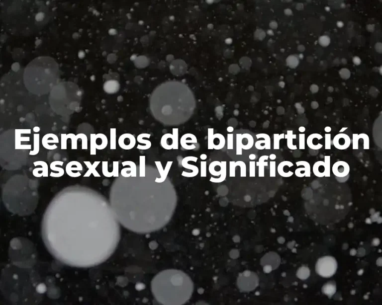 Ejemplos de bipartición asexual y Significado