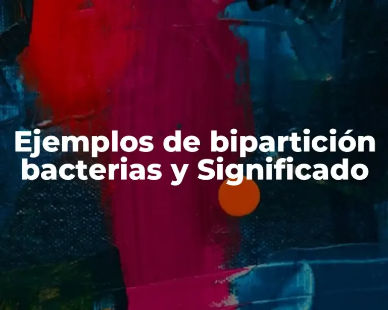 Ejemplos de bipartición bacterias y Significado