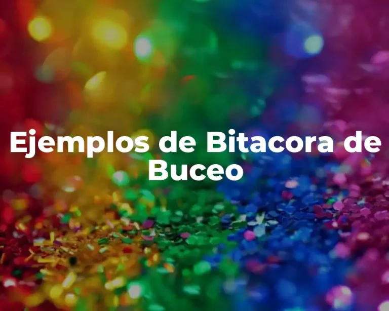 Ejemplos de Bitacora de Buceo