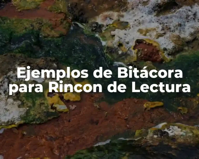 Ejemplos de Bitácora para Rincon de Lectura