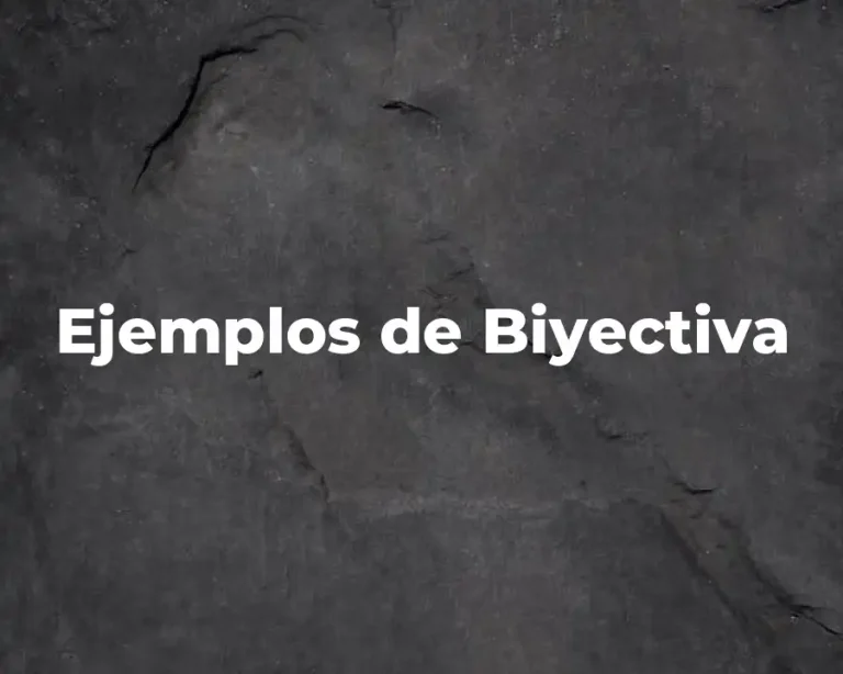 Ejemplos de Biyectiva