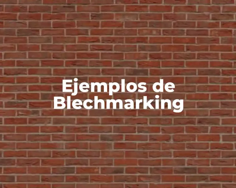 Ejemplos de Blechmarking