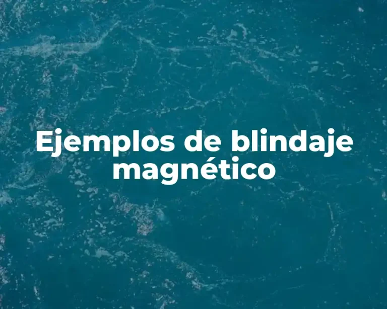 Ejemplos de blindaje magnético