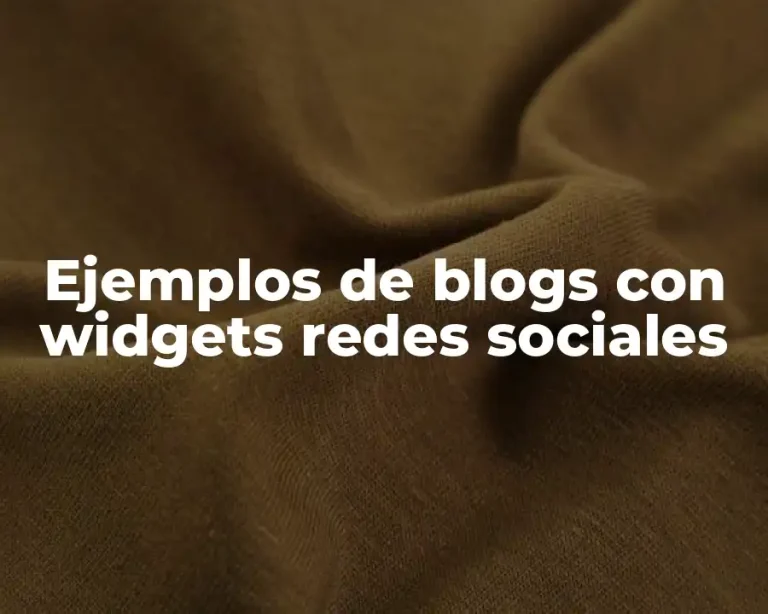 Ejemplos de blogs con widgets redes sociales