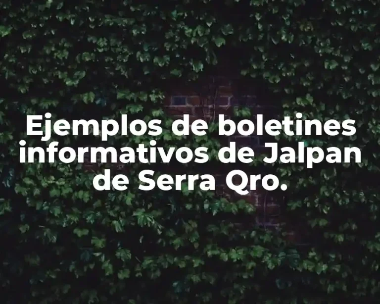 Ejemplos de boletines informativos de Jalpan de Serra Qro.