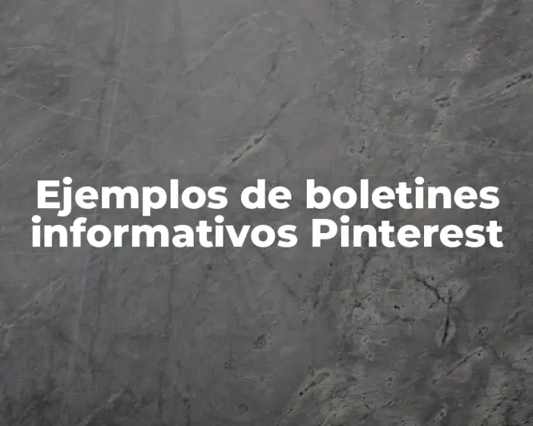 Ejemplos de boletines informativos Pinterest