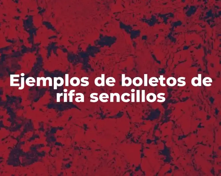 Ejemplos de boletos de rifa sencillos