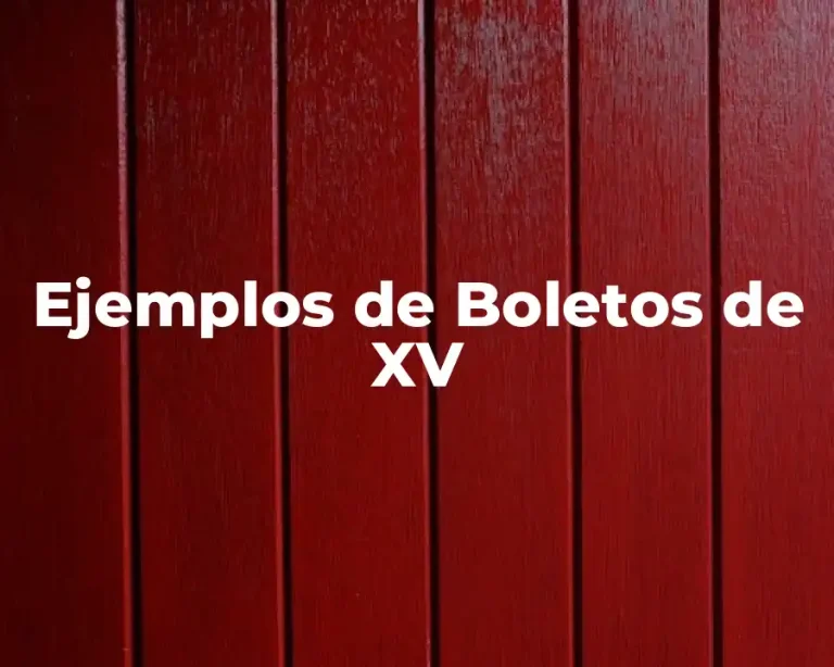 Ejemplos de Boletos de XV
