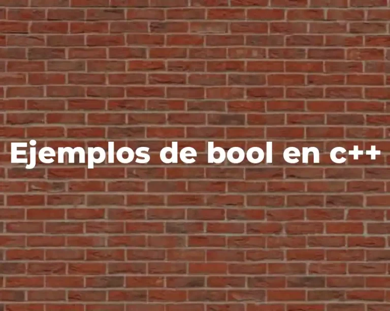 Ejemplos de bool en c++