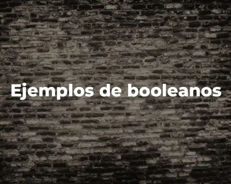 Ejemplos de booleanos